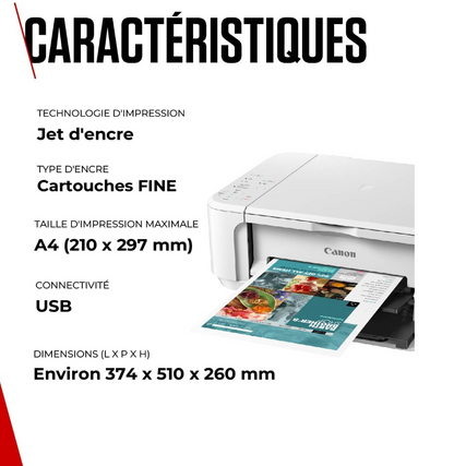 Canon PIXMA MG3650S – Imprimante Wi-Fi multifonction reconditionnée - vue 2