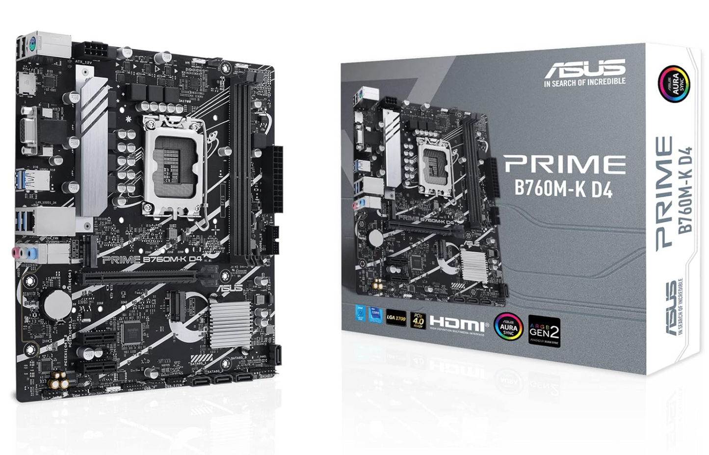ASUS PRIME B760M-K D4 – Carte mère Intel B760 LGA 1700 Micro-ATX – Neuf