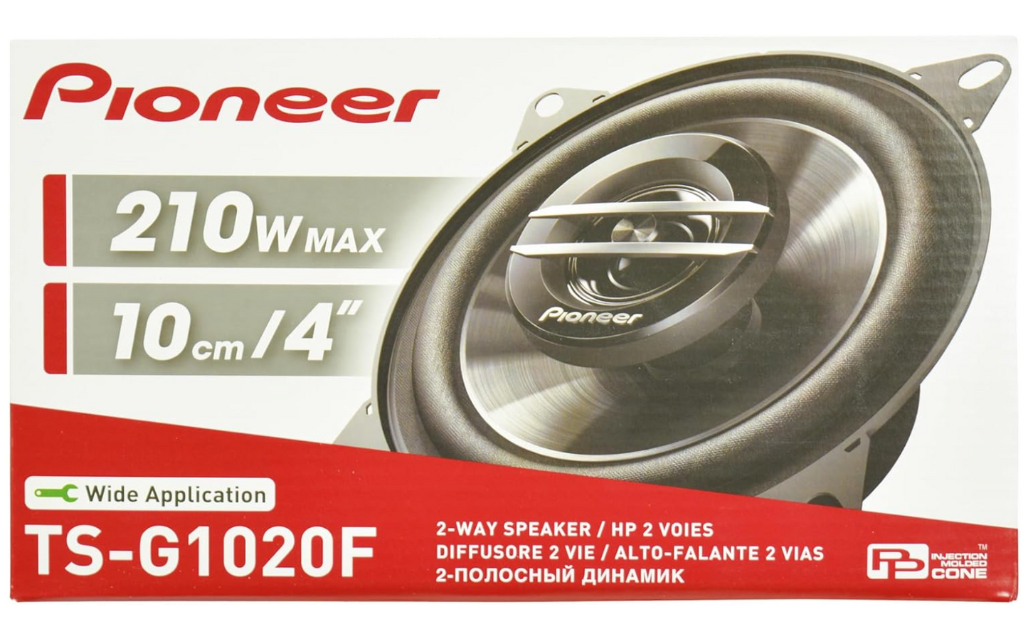 Pioneer TS-G1020F – Haut-parleurs voiture coaxiaux 2 voies 10 cm – 210 Watts