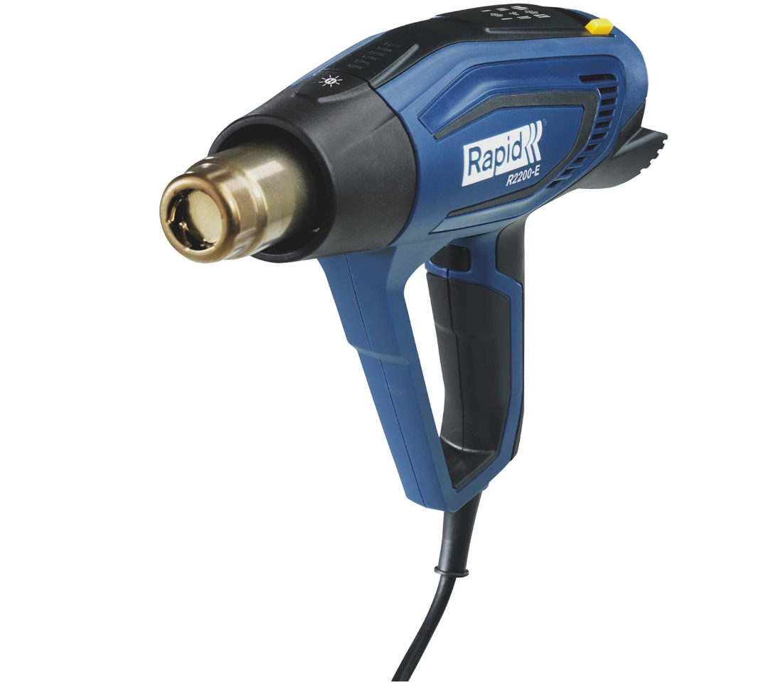 RAPID R2200 – Pistolet à air chaud professionnel 2200 W avec mallette – Réglages de température 60 à 650 °C