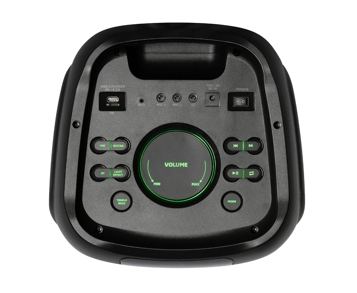 Ibiza WAVE8 – Enceinte Bluetooth 600W avec LED, USB, microSD et TWS – Produit reconditionné comme neuf