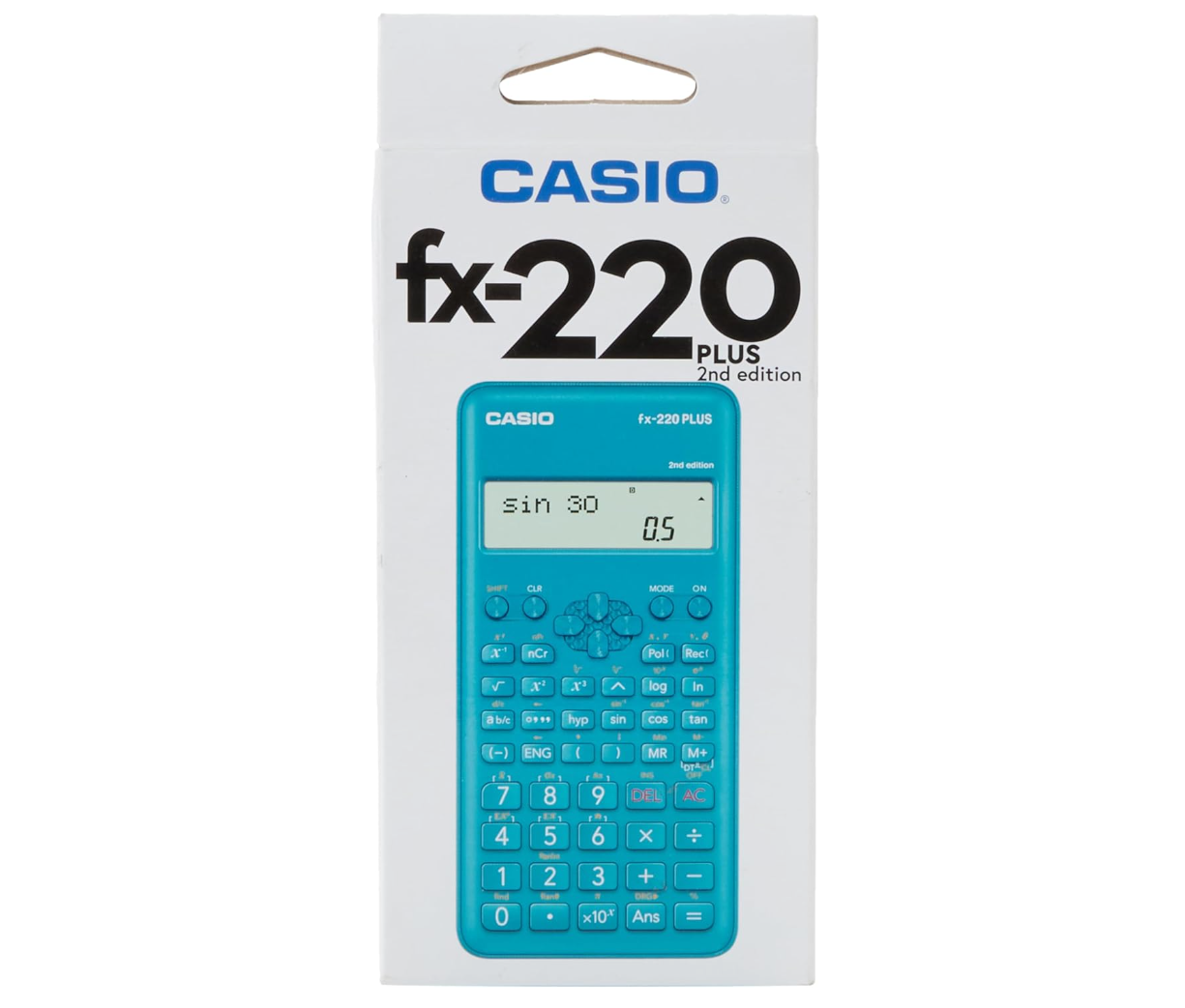 Casio FX-220 Plus 2 – Calculatrice scientifique 181 fonctions – Occasion comme neuve (emballage d’origine) – Bleu clair