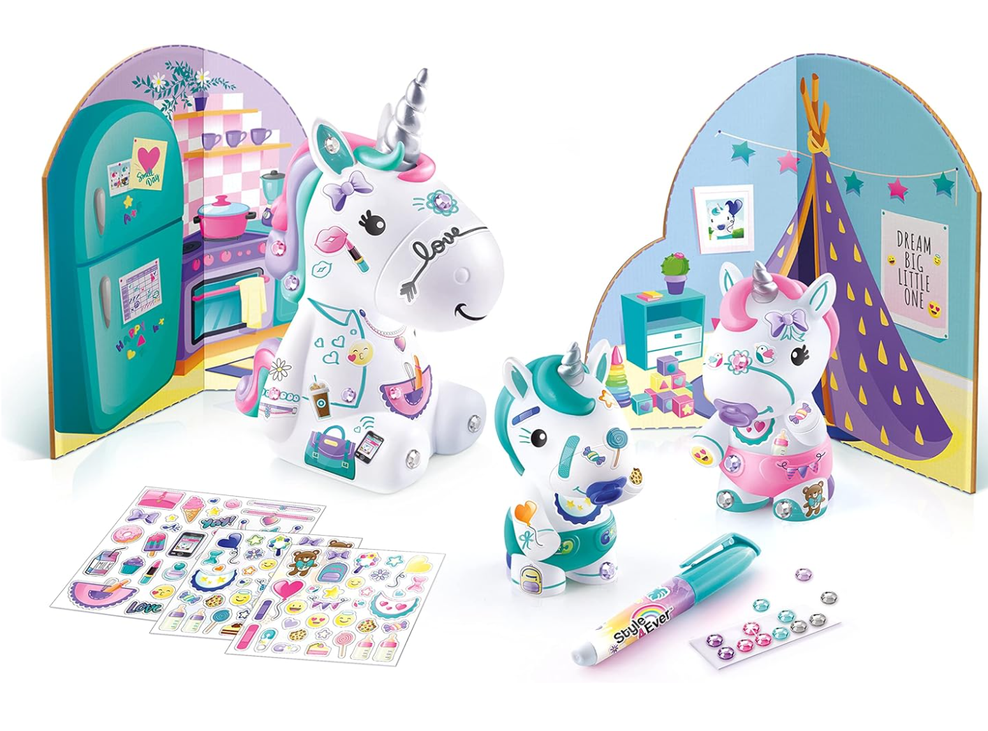 Canal Toys Style 4 Ever – La Famille Licorne à Décorer – Figurines DIY avec Accessoires – Dès 6 ans – OFG 252