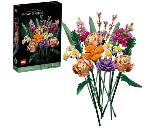 LEGO Botanicals – Bouquet de Fleurs 10280 – Set de fleurs artificielles à construire – Décoration intérieure design
