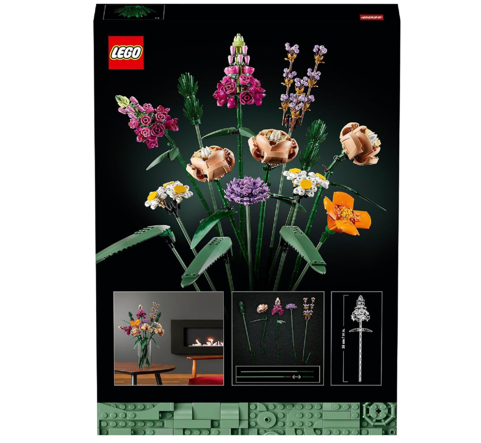 LEGO Botanicals – Bouquet de Fleurs 10280 – Set de fleurs artificielles à construire – Décoration intérieure design