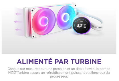 NZXT Kraken Elite 280 RGB – Refroidisseur liquide AIO 280 mm écran LCD Blanc - vue 5