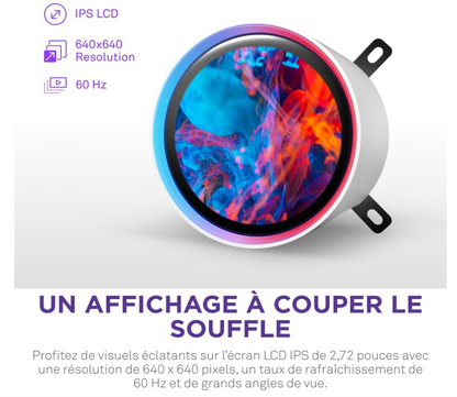 NZXT Kraken Elite 280 RGB – Refroidisseur liquide AIO 280 mm écran LCD Blanc - vue 4