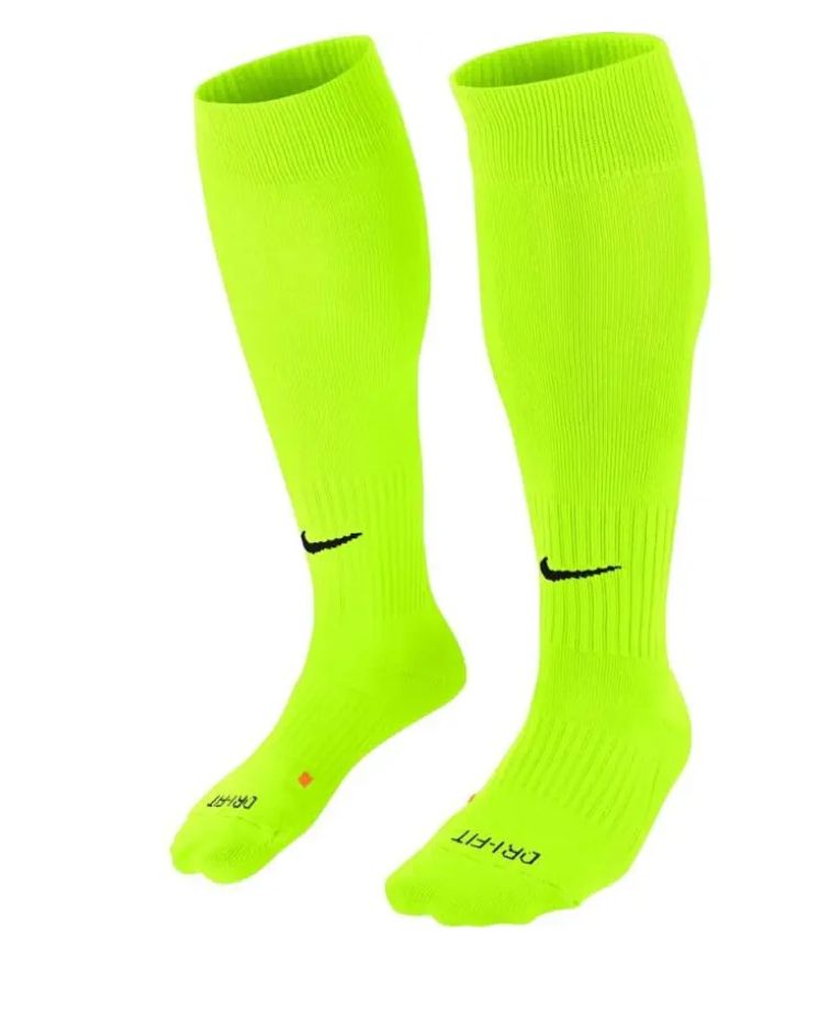 Nike Classic II – Chaussettes de sport unisexes – Jaune Volt / Noir – Taille L EU