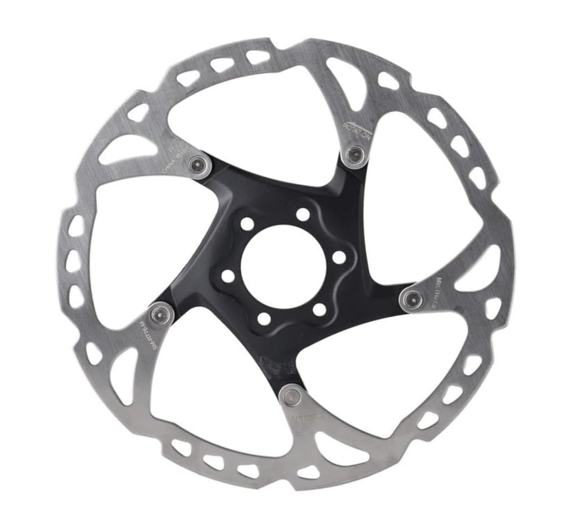 Shimano SM-RT76 – Disque de frein 180 mm 6 trous – Compatible plaquettes métal/résine – Acier inoxydable