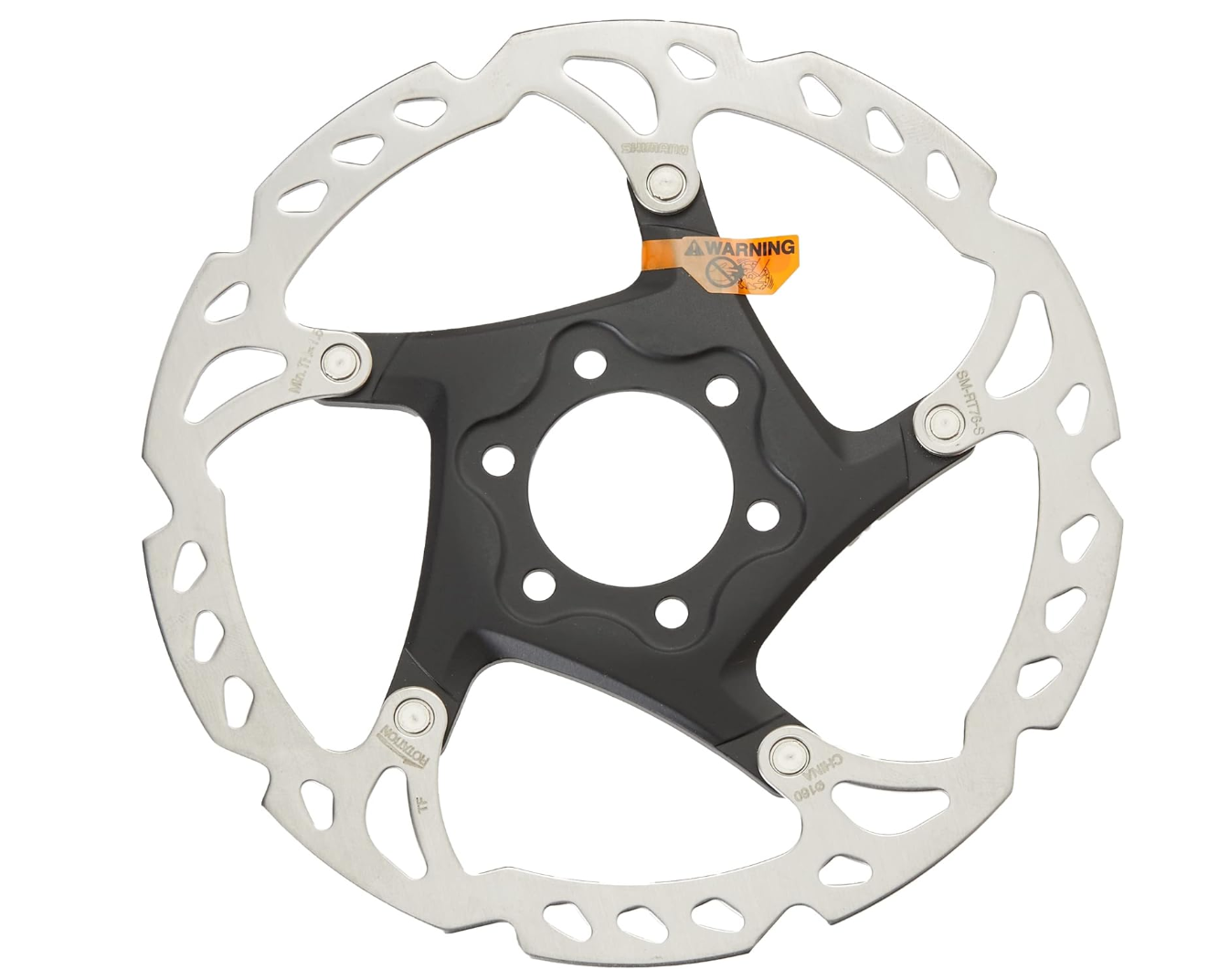 Shimano SM-RT76 – Disque de frein Deore XT 160 mm – 6 trous – Acier inoxydable argent