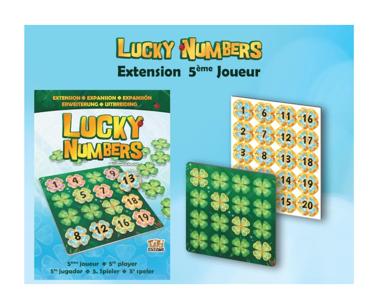 Lucky Numbers – Extension 5ᵉ joueur – Jeu de société stratégique