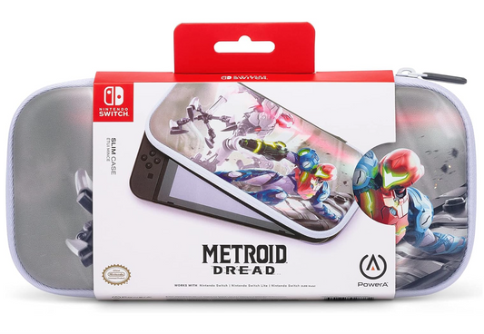 PowerA – Boîtier mince Metroid Dread pour Nintendo Switch / OLED / Lite – Étui rigide officiel