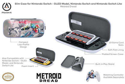 PowerA Boîtier mince Metroid Dread Nintendo Switch OLED Lite - vue 2