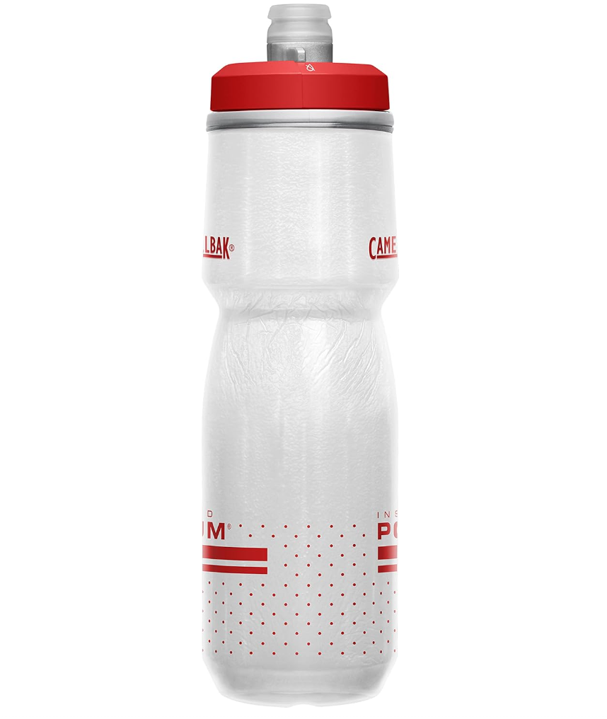CamelBak Podium Chill 710 ml – Bidon vélo isotherme double paroi – Fiery Red / White