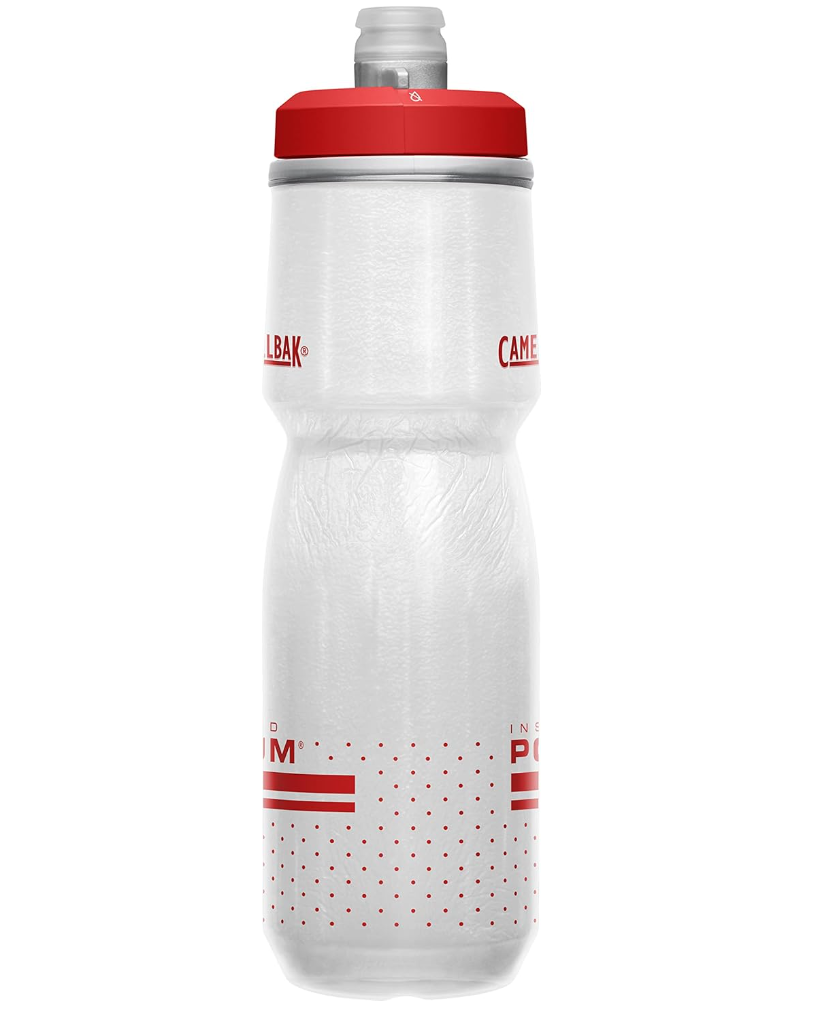 CamelBak Podium Chill 710 ml – Bidon vélo isotherme double paroi – Fiery Red / White
