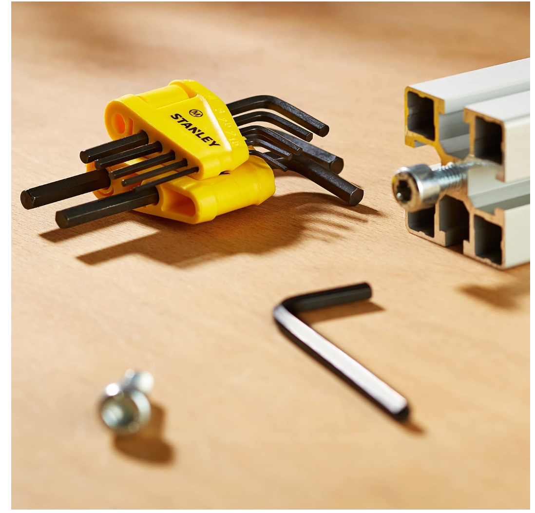 STANLEY 0-69-251 – Jeu de 8 clés hexagonales professionnelles 1,5 à 6 mm – Étui pliant type livre