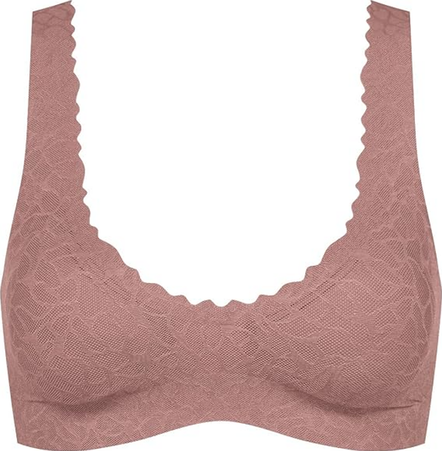 Sloggi Zero Feel Lace Bralette 2.0 – Soutien-gorge femme sans armatures – Chocolat – Taille M