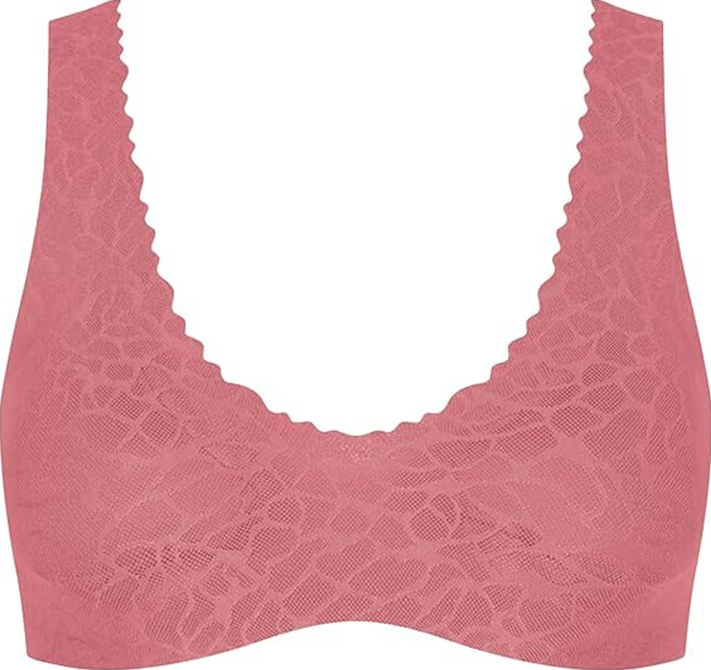 Sloggi Zero Feel Lace 2.0 Bralette – Soutien-gorge femme sans armatures – Desert Rose – Taille S