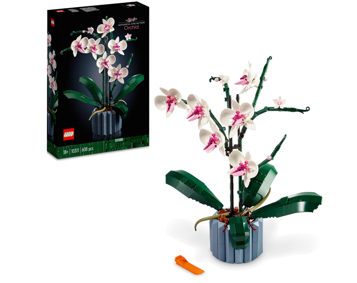 LEGO Botanicals 10311 – L’Orchidée – Plante artificielle décorative à construire – Adulte