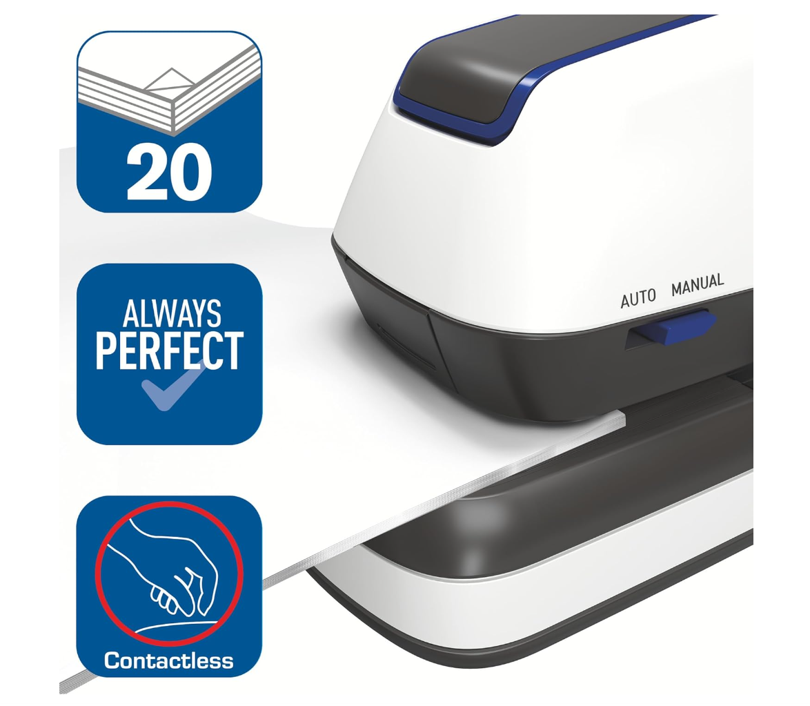 RAPID Optima 20E – Agrafeuse électrique automatique sans contact – 20 feuilles