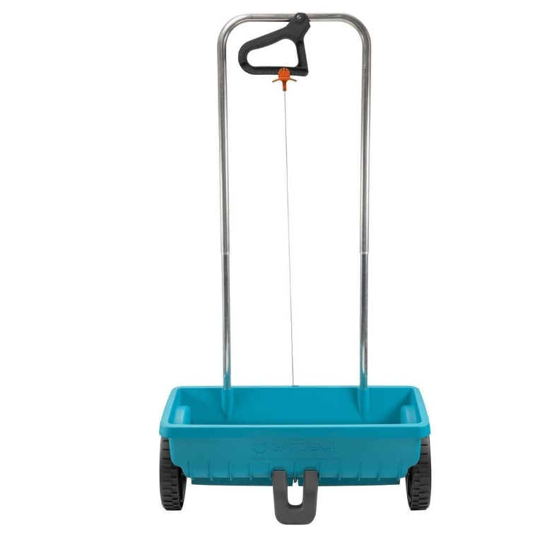 Gardena Épandeur à engrais L sur roues – Largeur 45 cm – Engrais, semences et sel