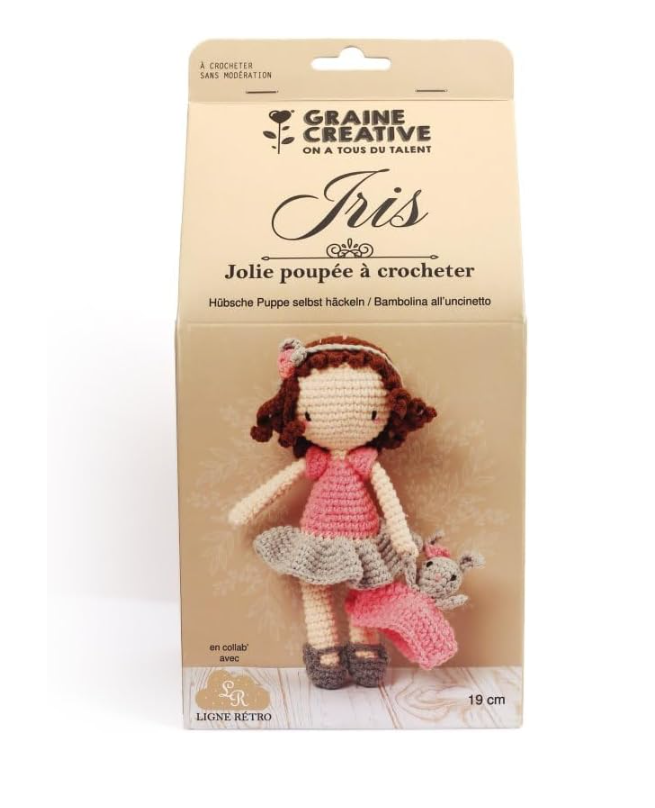 Kit Crochet GRAINE CREATIVE Poupée Iris – Loisir Créatif Enfant