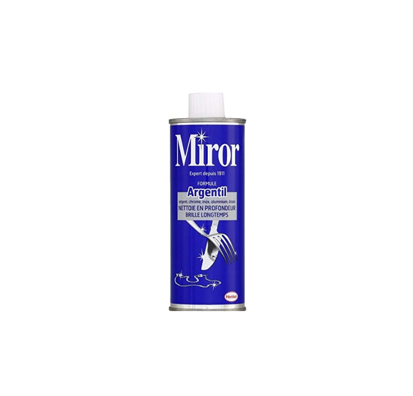 Miror Argentil Nettoyant Argent Chrome Inox 250ml – Lot de 4