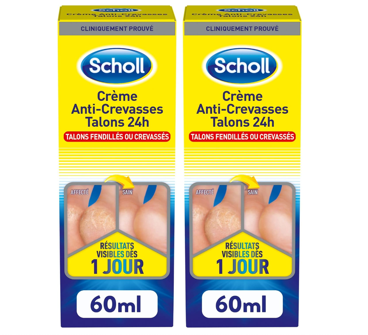 Scholl Anti-Crevasses Talons 60ml Lot de 2 | Soin Pieds