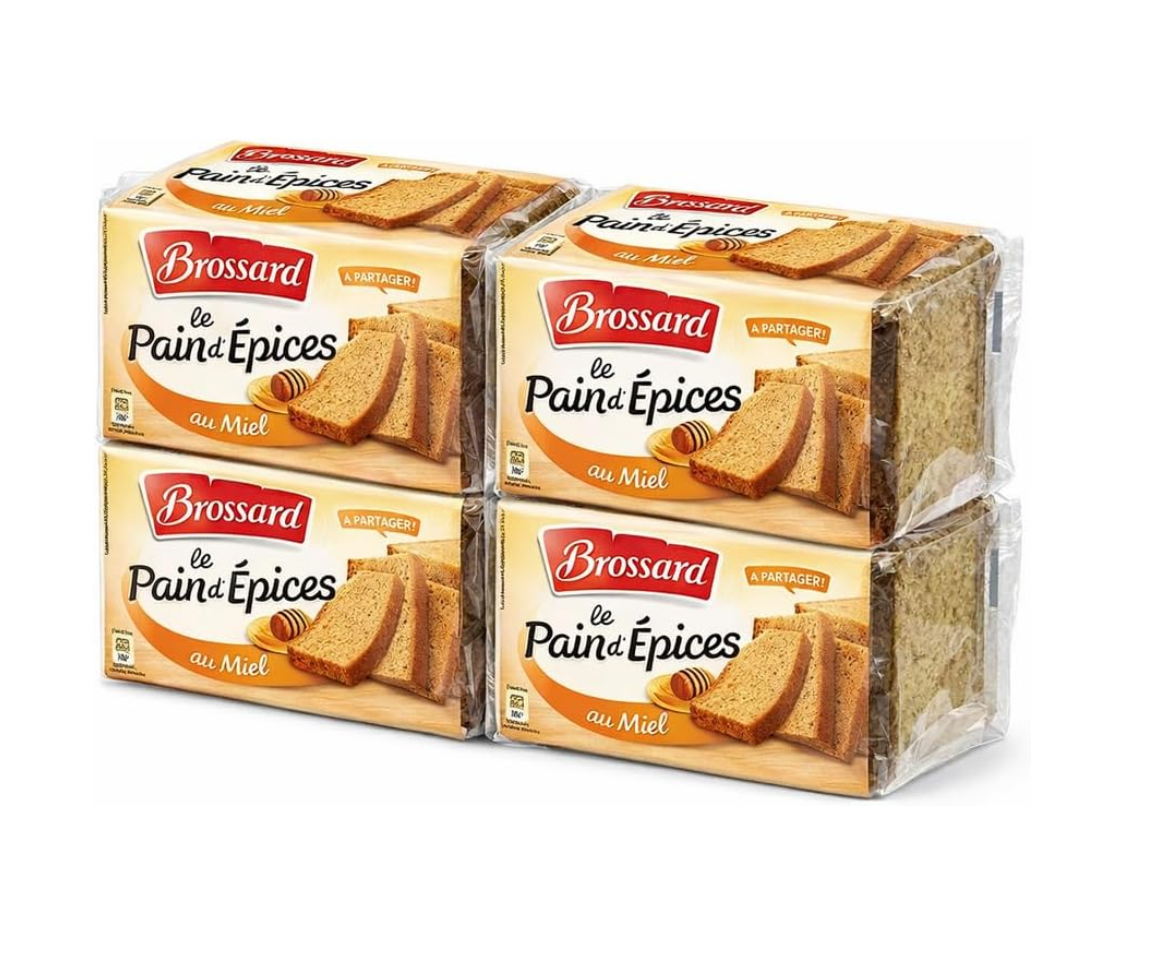 BROSSARD Pain d'Épices Miel 350g - Lot de 4 | Épicerie Fine