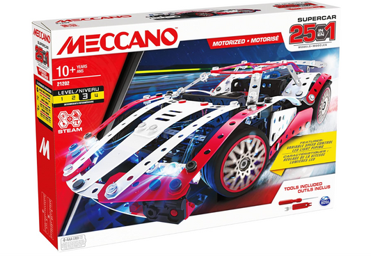 Coffret MECCANO Supercar 25 modèles motorisés