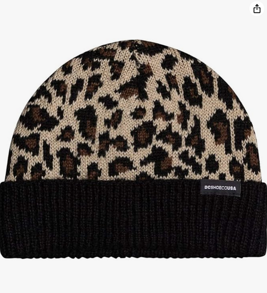 DC Shoes Motif – Bonnet à Revers Femme Marron (One Size) | Style Urbain & Confort Hiver