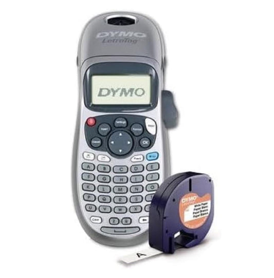 DYMO LetraTag LT-100H – Étiqueteuse Portable Silver Edition – Affichage LCD & Fonction Mémoire – Inclus : Piles – Modèle 2174577