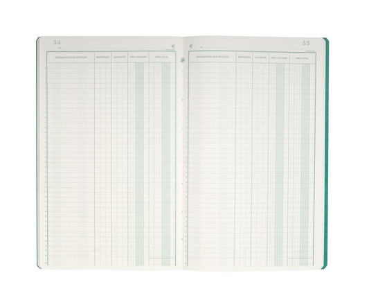 Exacompta Livre d’Inventaire 31 Lignes – Piqûre 80 Pages 32x19,5 cm – Registre Comptable Professionnel