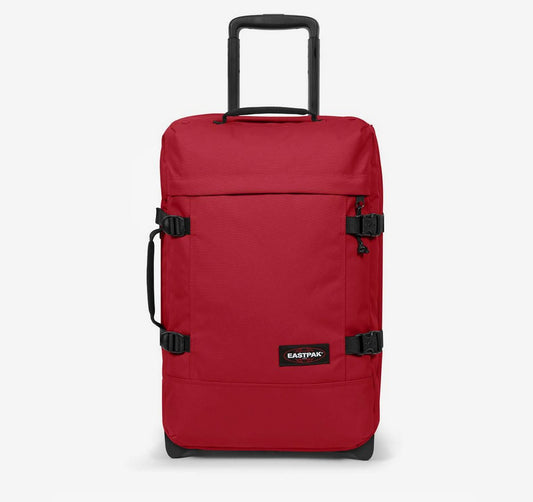 Eastpak TRANVERZ S – Valise Cabine 42L Rigide Souple – 51 x 32,5 x 23 cm – Beet Burgundy (Rouge) – Bagage à Roulettes Double Compartiment