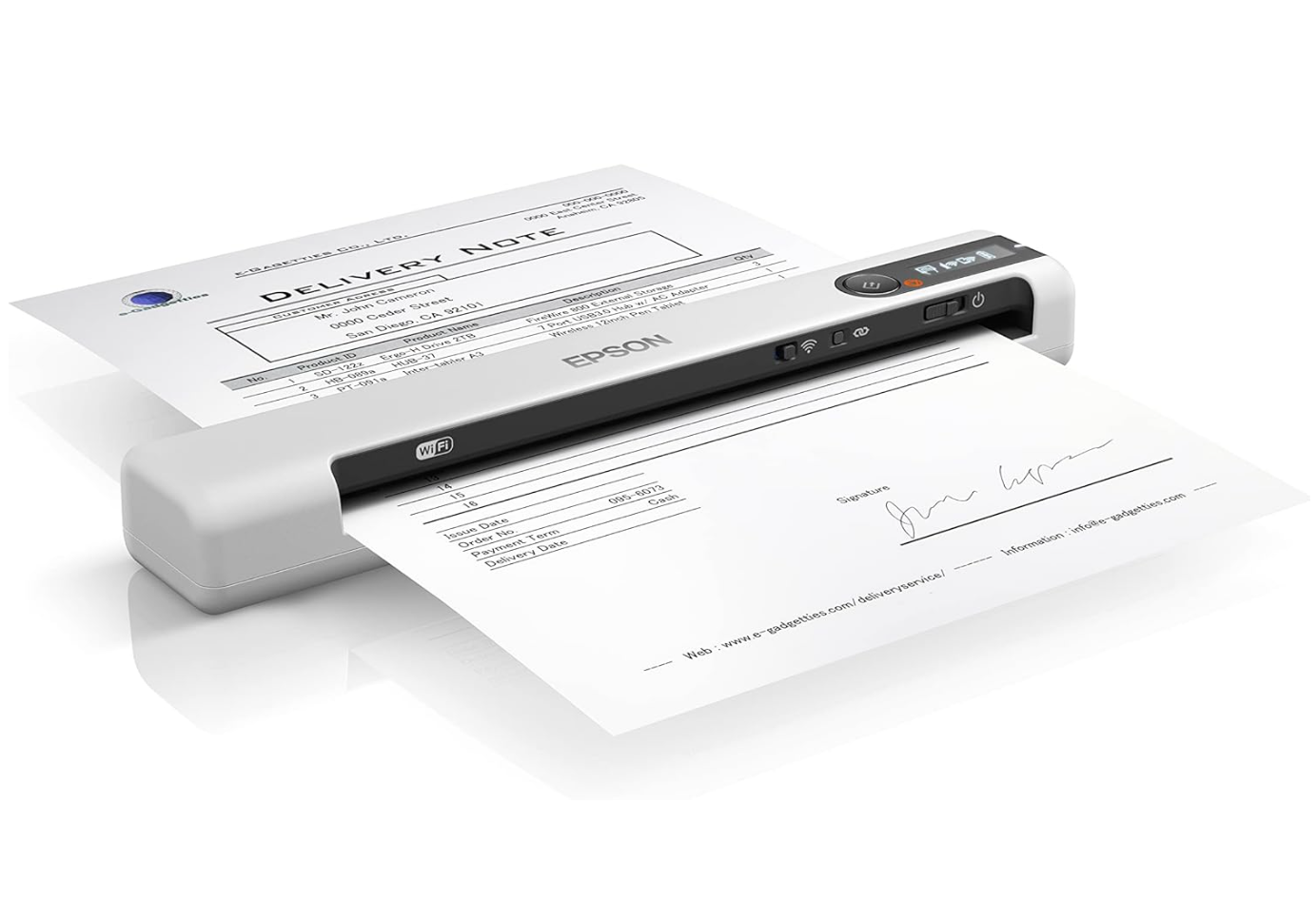 Epson WorkForce DS-80W – Scanner portable Wi-Fi – Noir4