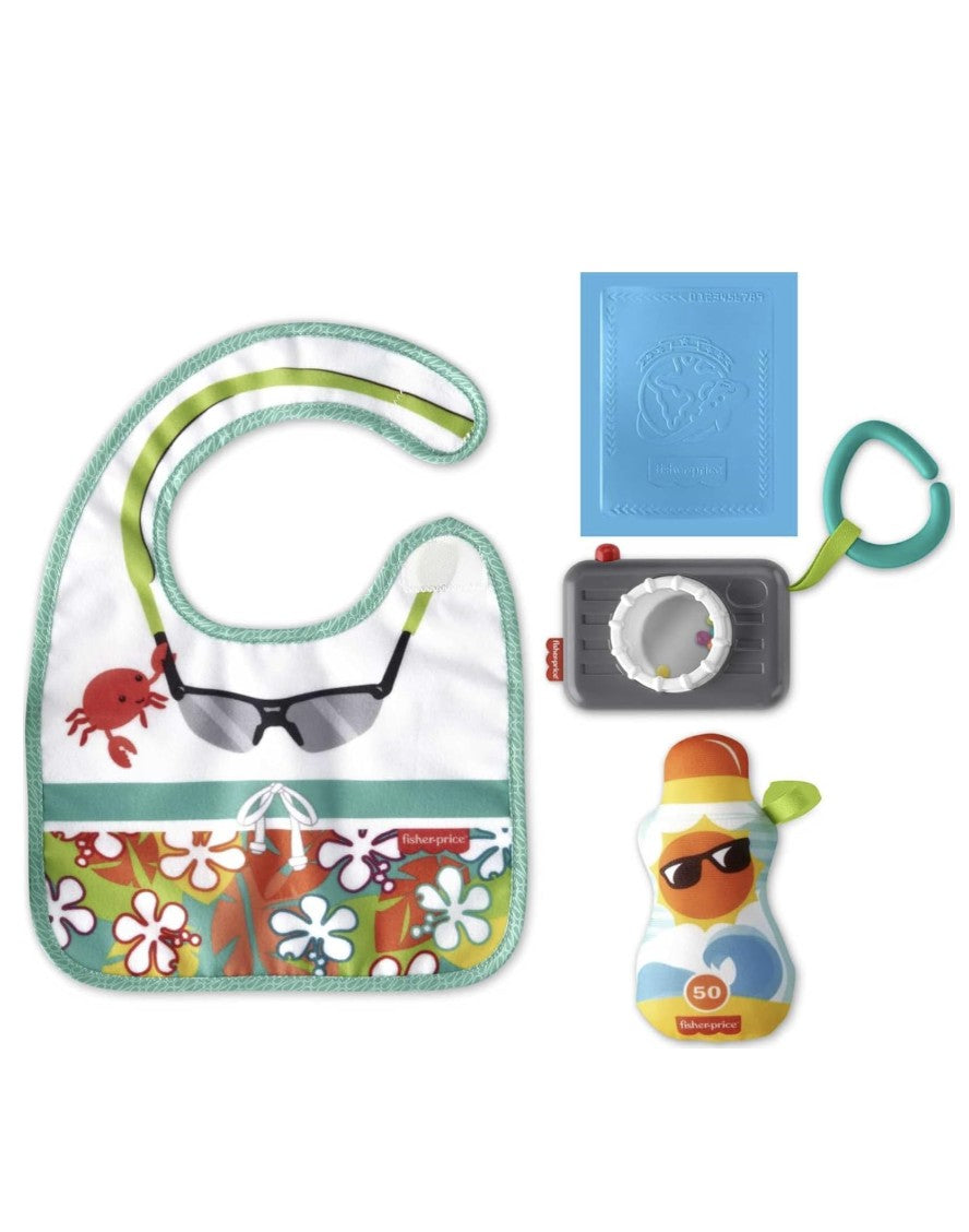 Fisher-Price Coffret Cadeau Mini Touriste – Jouet d’Éveil Bébé avec Accessoires de Voyage (0887961823295)