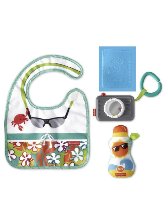 Fisher-Price Coffret Cadeau Mini Touriste – Jouet d’Éveil Bébé avec Accessoires de Voyage (0887961823295)