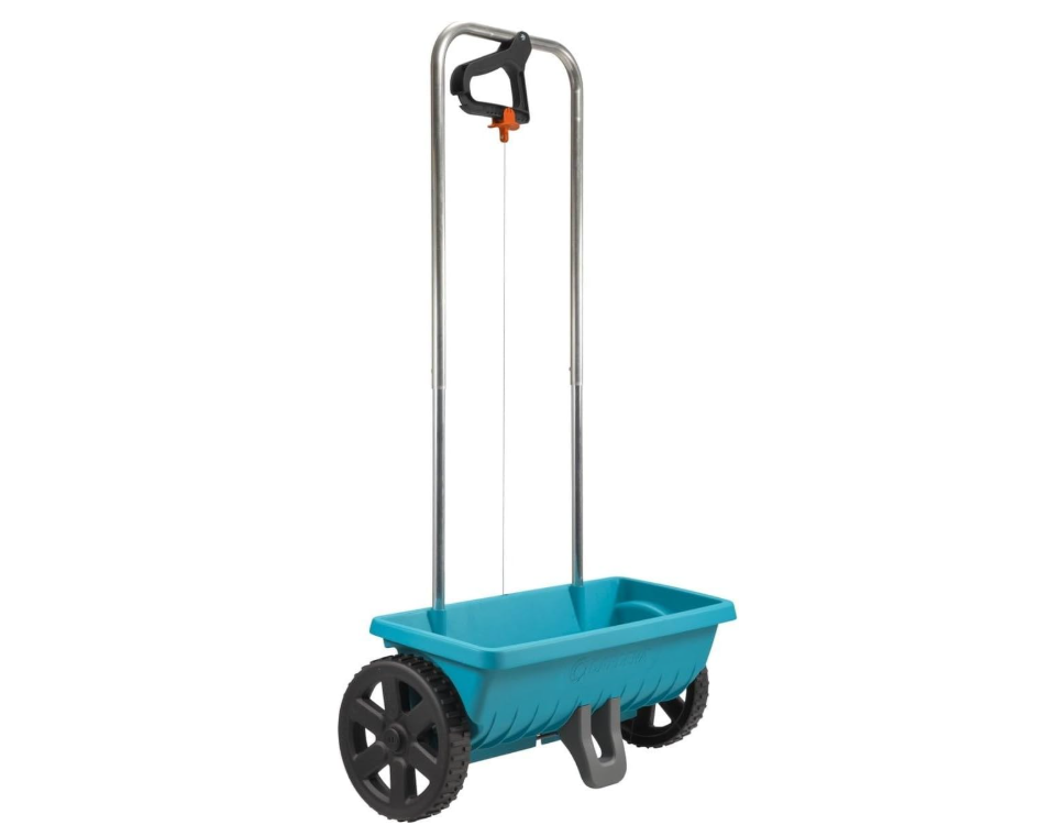 Gardena Épandeur à engrais L sur roues – Largeur 45 cm – Engrais, semences et sel