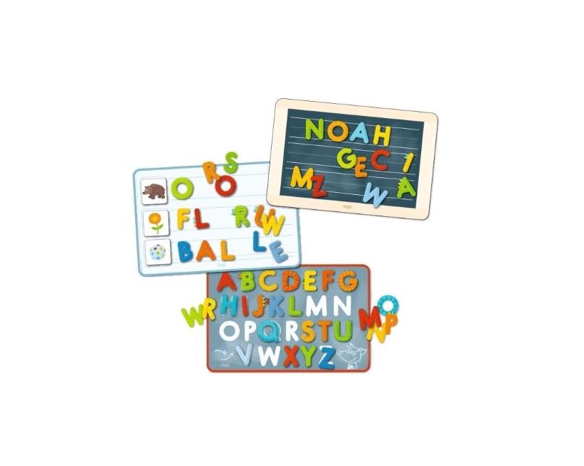 HABA – Boîte de Jeu Magnétique Alphabet – Apprentissage Ludique des Lettres – Dès 4 Ans – 4010168224602