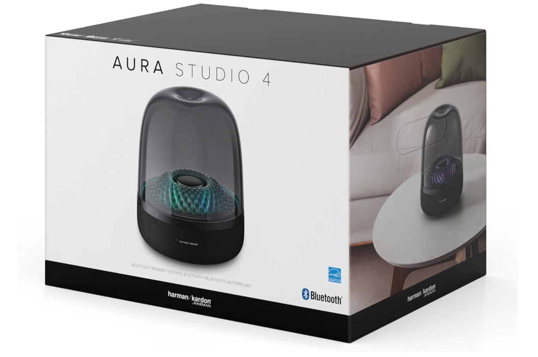 Harman Kardon Aura Studio 4 – Enceinte Bluetooth design avec éclairage 360° – Noir