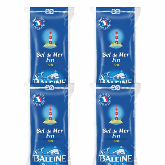 Sel Fin Iodé LA BALEINE 500g – Lot 4 Sachets