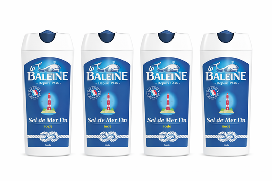 LA BALEINE Sel Fin Salière 125g – Lot de 4