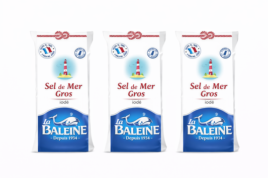 LA BALEINE Sel Gros 1Kg – Lot de 3 Sachets Cuisine Conservation