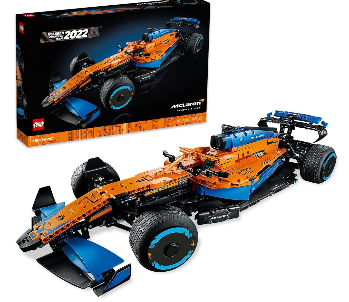 LEGO Technic 42141 – McLaren Formula 1™ 2022 – Modèle de Collection 1432 Pièces