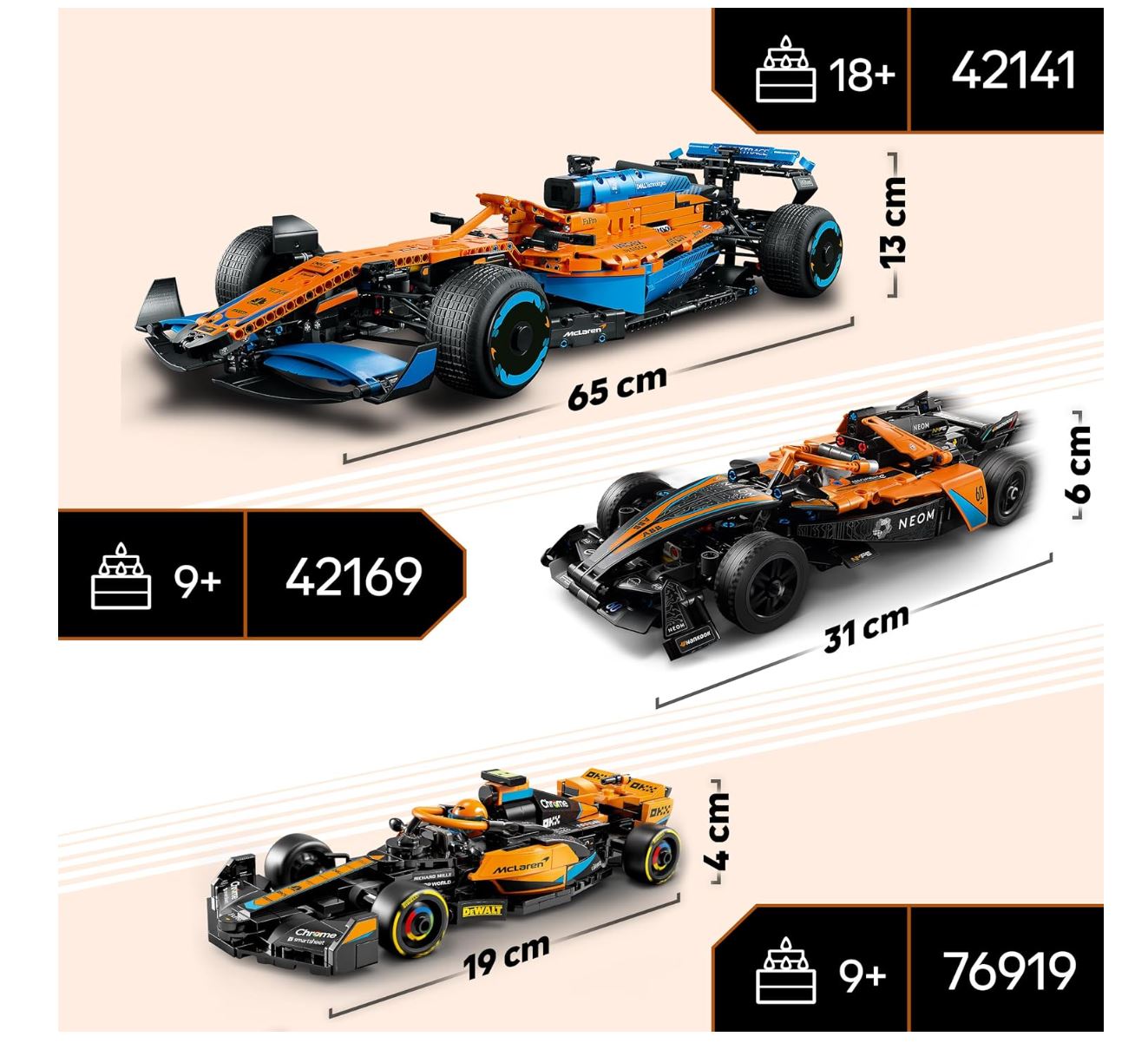 LEGO Technic 42141 – McLaren Formula 1™ 2022 – Modèle de Collection 1432 Pièces