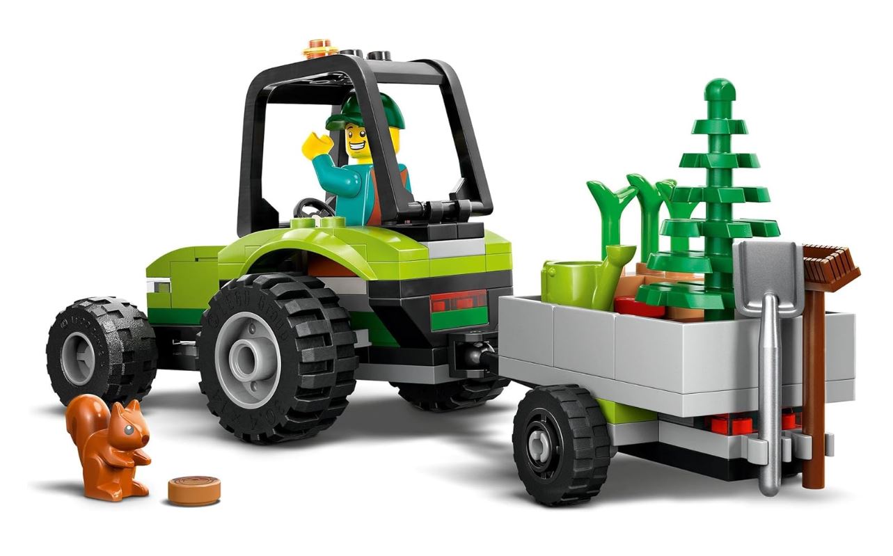 LEGO® City 60390 – Le Tracteur Forestier avec Remorque, Jardinier et Animaux – Jouet de Construction pour Enfants dès 5 Ans – 86 Pièces