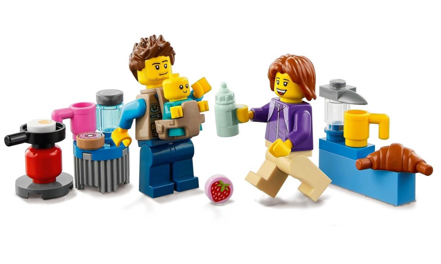 LEGO City 60283 – Le Camping-Car de Vacances – Caravane avec minifigurines – Dès 5 ans