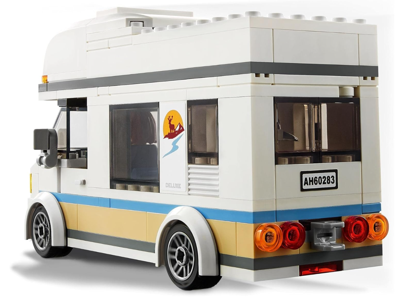 LEGO City 60283 – Le Camping-Car de Vacances – Caravane avec minifigurines – Dès 5 ans