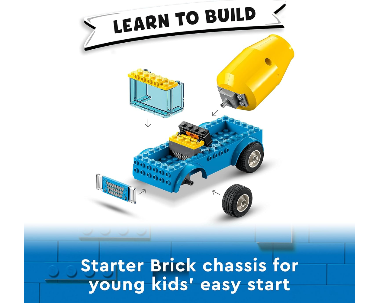 LEGO City 60325 – Camion Bétonnière – Great Vehicles – Jouet de construction – Dès 4 ans