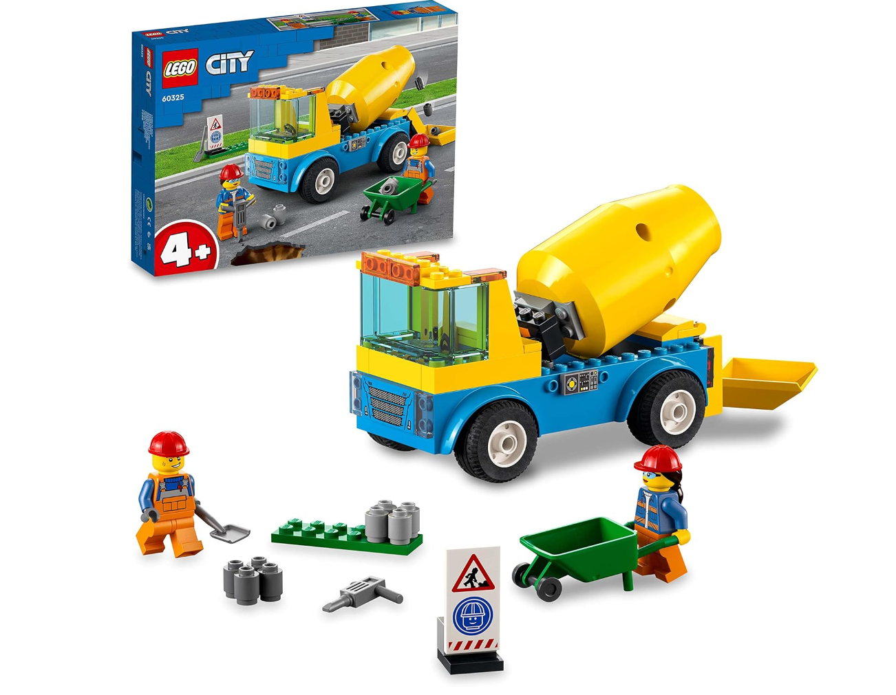 Camion bétonnière fonctionnel avec cuve rotative